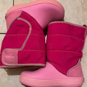 CROCS Fuchsia and Light Pink Winter Boots
